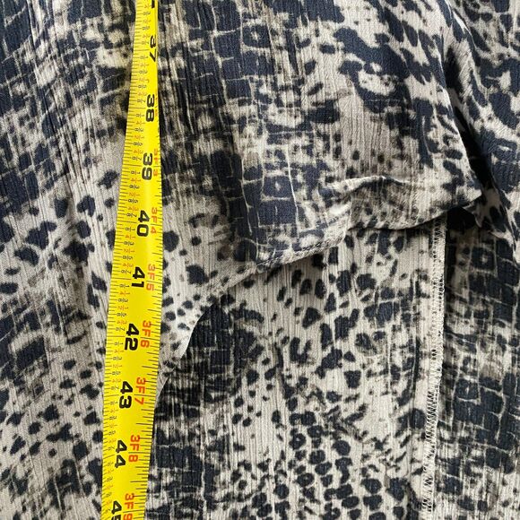 Express Dress Womens M Gray Print V-Neck Hi Low Ladies Cottagecore Boho Peasant - Picture 12 of 12